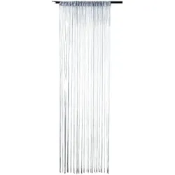 FADENGARDINE Shanghai HxB 230x100 cm Grau Lurex