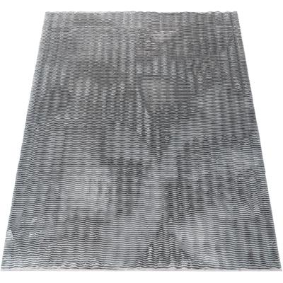 Hochflor-Teppich PACO HOME "Arnheim 743", grau, B:60cm H:27mm L:100cm, Polyester, Teppiche, Uni Farben, Wellen Muster, besonders weich, Hoch-Tief Effekt