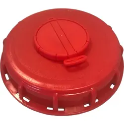 IBC Innengewinde-Kappe mit Entlüftungsventil in Polypropylen rot, DN 150mm