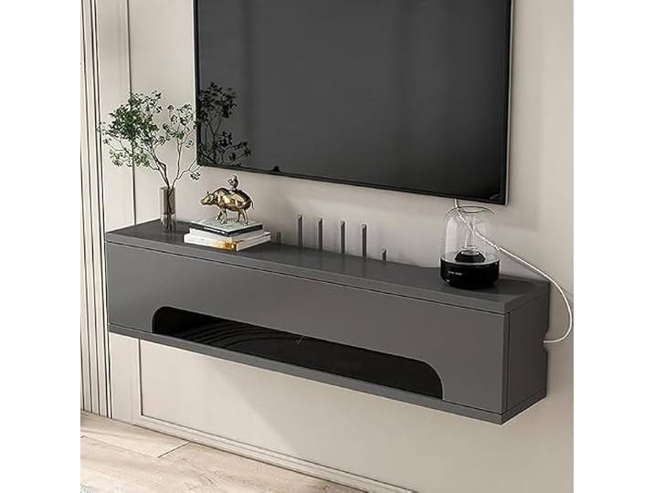 tv schrank Moderner schwebender TV-Ständer, wandmontierte Medienkonsole Mit Stauraum for Schlafzimmer, Wohnzimmer mit Stauraum