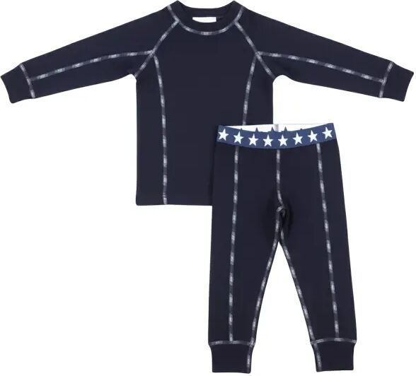 Cold Stars Merino Whool Junior Ski Funktionsunterwäsche Set (104 - Marine)