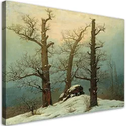 WANDBILD steinhaufen im schnee caspar david friedrich