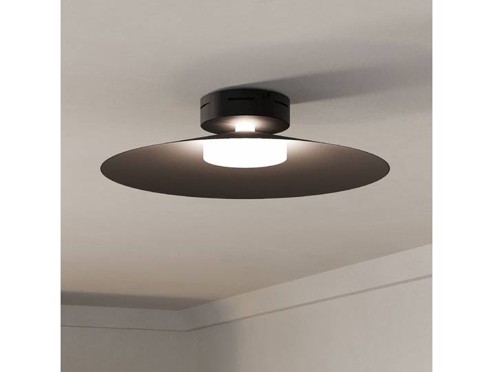 Plafonnier LED 45 x 45 x 11cm Argenté Acier laqué Polycarbonate LED Module LED
