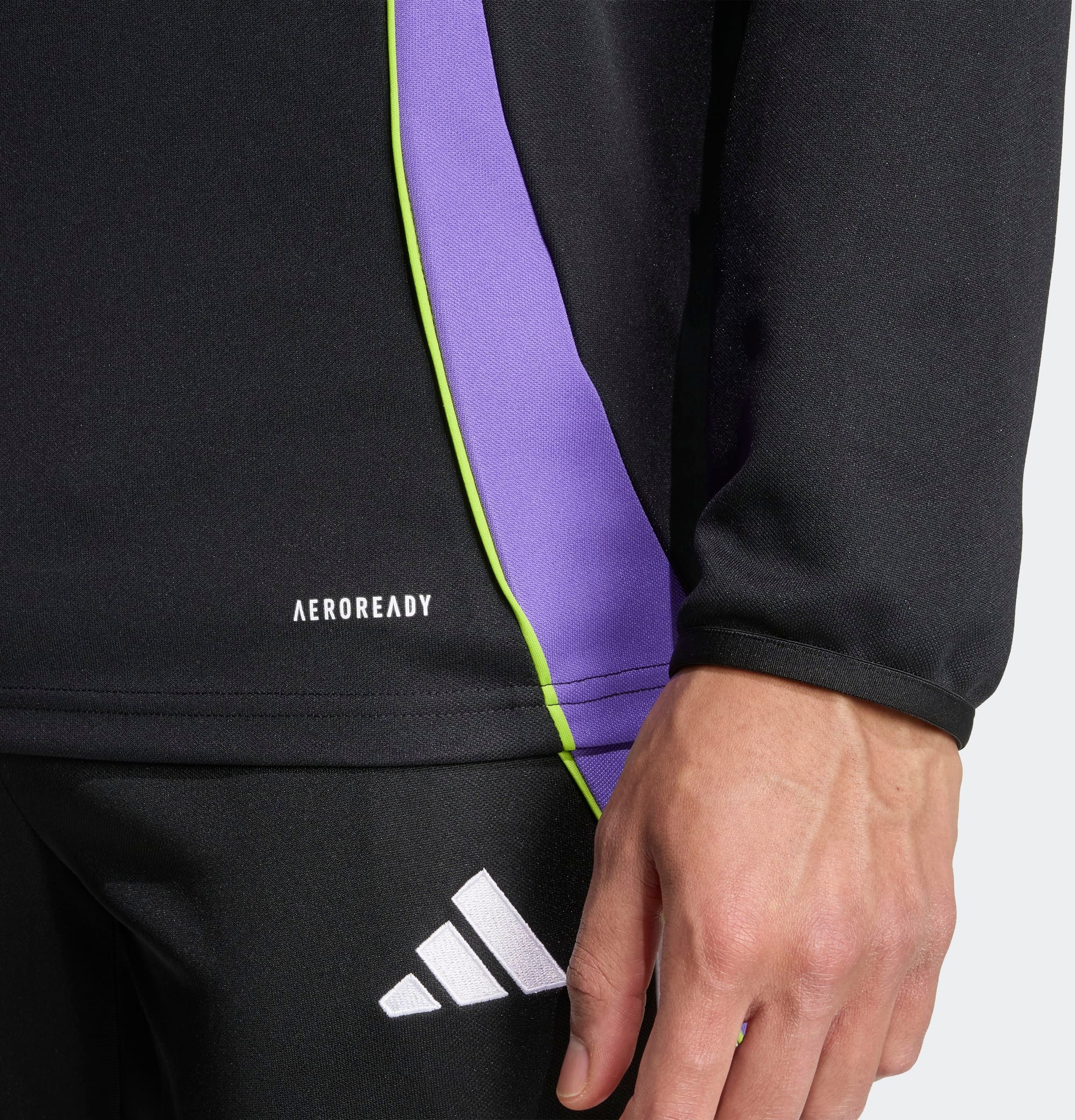 Trainingsjacke ADIDAS PERFORMANCE "TIRO 24 TRAININGSOBERTEIL", Herren, Gr. XXL, lila (schwarz, lila rush), Obermaterial: 100% Polyester, Jacken Trainingsjacke schwarz, lila rush XXL