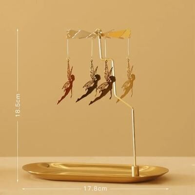 Inspired Finds Gold Rotating Tealight Candle Holder For Romantic Wedding & Home Decor moon And Stars