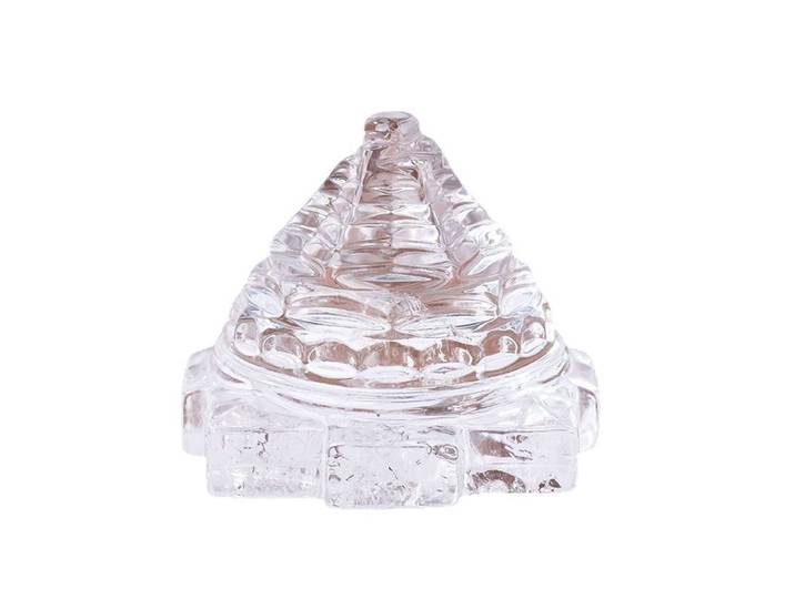 Ornement Mandala en Cristal Naturel de l'Himalaya PYH, Pyramide en Cristal Blanc, Artisanat de Stupa en Cristal