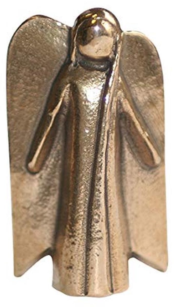 Bronzen Engel Beschermengel Beeldje voor Troost en Geluk, ca. 45 cm, Brons
