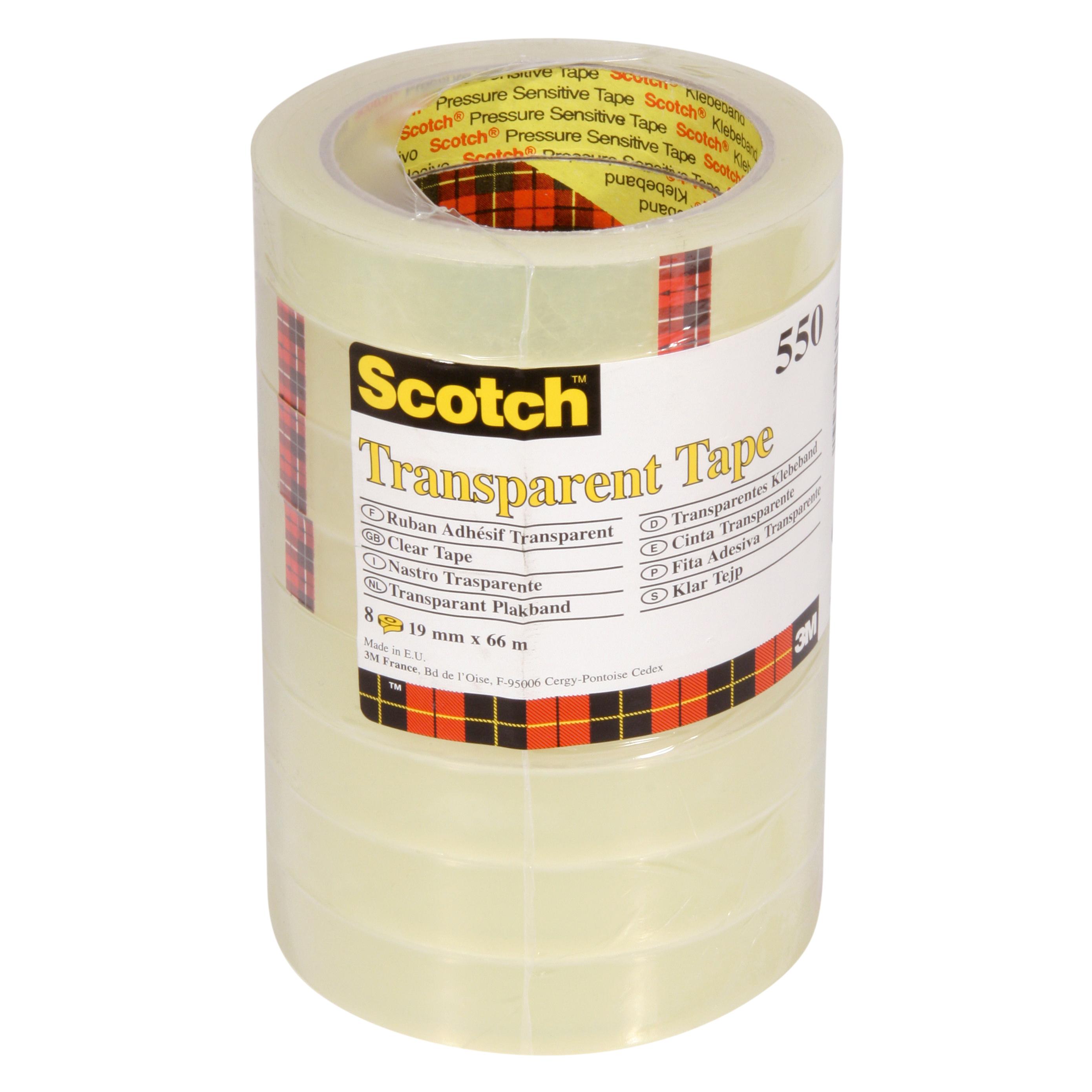 3M Klebeband 19 mm x 66 m, Transparent (19 mm) (5501966)
