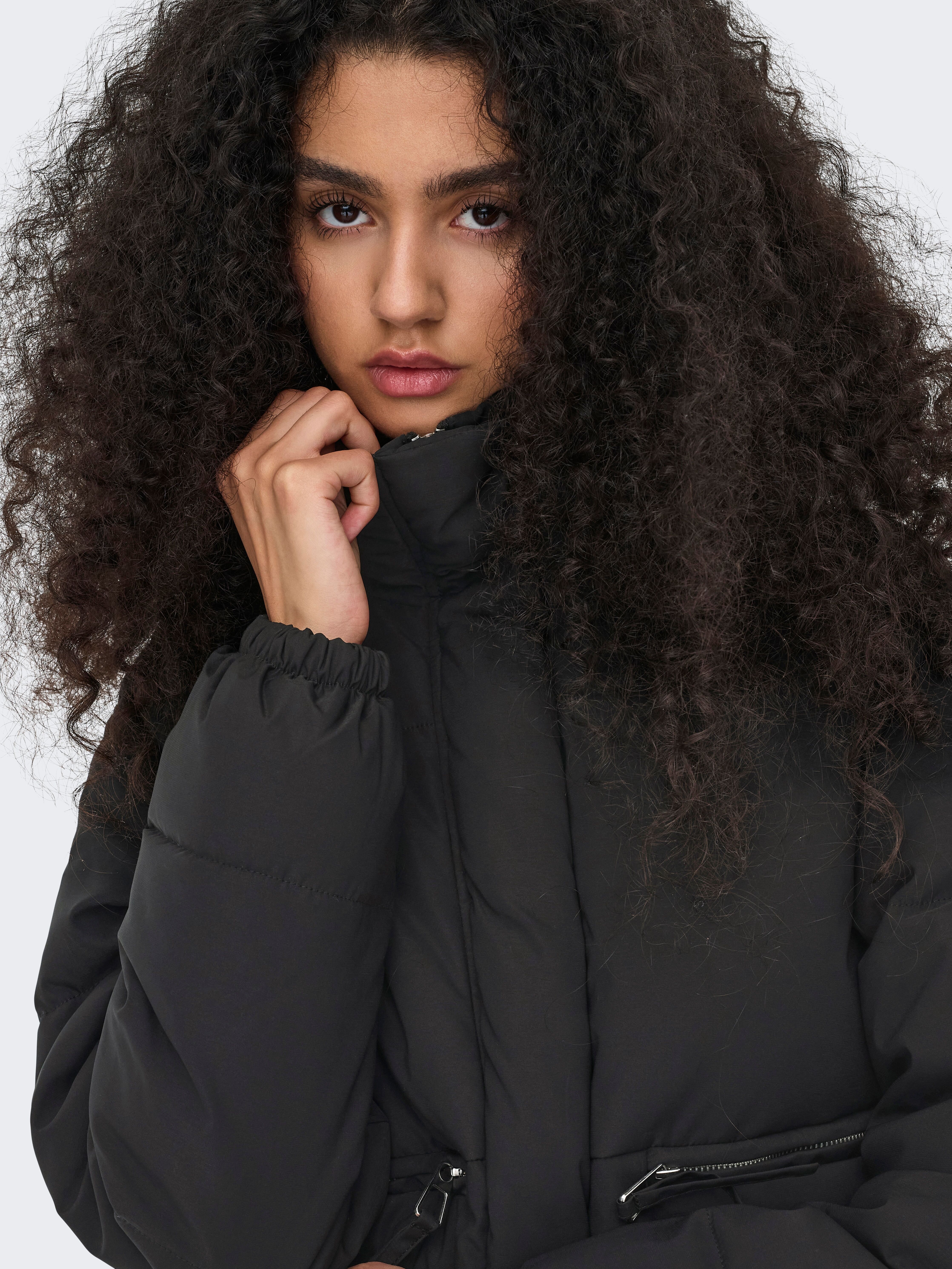 Steppjacke JDY "JDYFREY FLOTTE SHORT JACKET OTW YFM NOOS", Damen, Gr. L, schwarz, Web, Obermaterial: 100% Polyester, unifarben, Jacken Steppjacke schwarz L