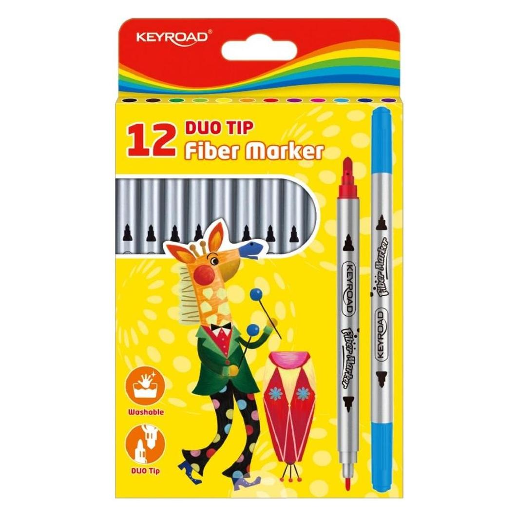 Keyroad Duo-marker, 12 stück, auf einem kleiderbügel, farbmischung (12x) (41914425)
