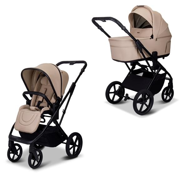 Moon Kombikinderwagen CIAO FOLD mit Sportsitz und Babywanne sand