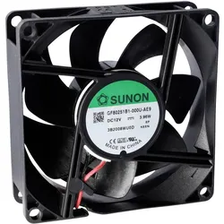 Sunon Lüfter 24V 80x25 K 96.8m3/h 46dBA IP68 (80 mm, 1x), PC Lüfter, Schwarz