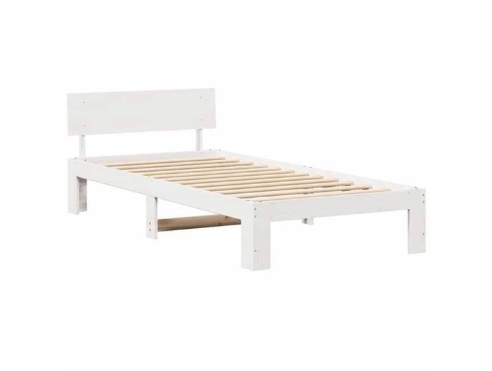 Structure de lit 90x190cm VIDAXL CHIC Cadre de lit chambre avec tête de lit Blanc Pin massif L6901