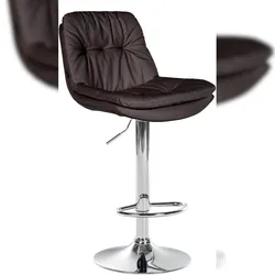 CLP Barhocker Laurel Kunstleder braun/Metall in Chromoptik