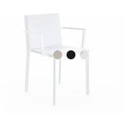 Vondom »QUARTZ« Outdoor Stuhl mit Armlehne Lackiert Hochglanz / Black