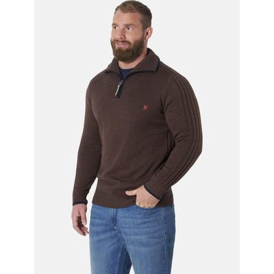 Troyer JAN VANDERSTORM "Pullover ONTE", Herren, Gr. XL, braun (braun melange), Pullover Troyer