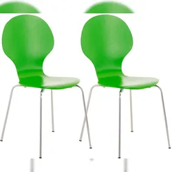CLP 2x Stapelstuhl DIEGO ergonomisch grün