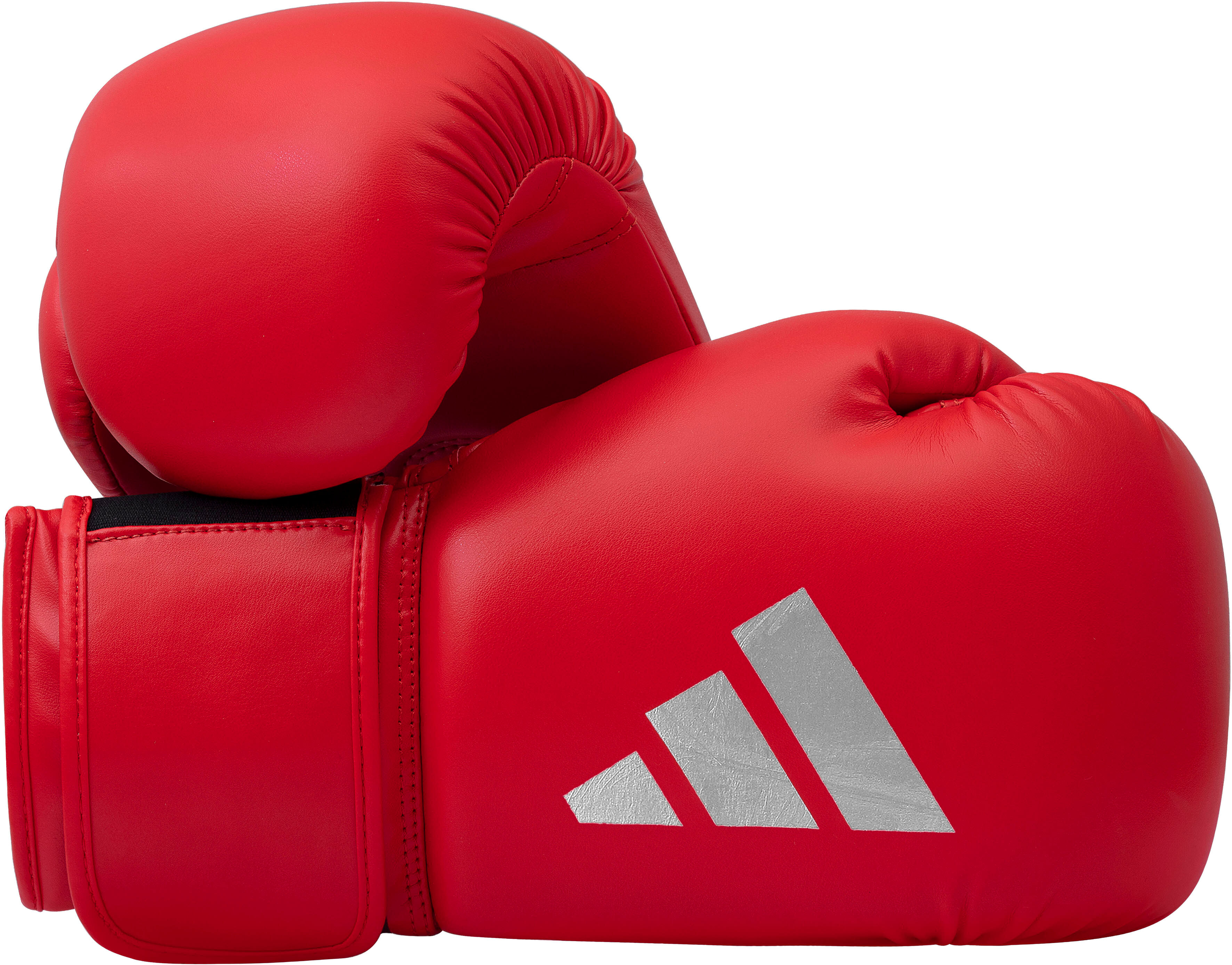 Boxhandschuhe ADIDAS PERFORMANCE "Speed 50" Gr. 14, rot (rot, weiß), Boxhandschuhe, 14, Obermaterial: 100% Kunstleder, Boxhandschuhe