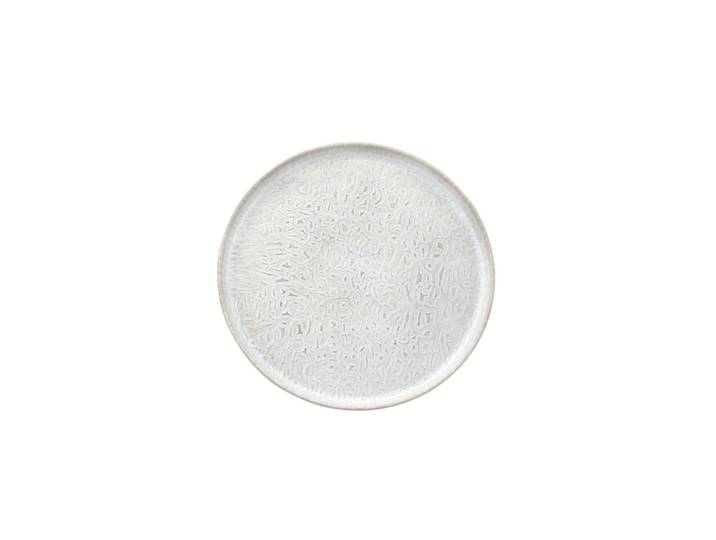 Assiette à pain en grès beige texturé