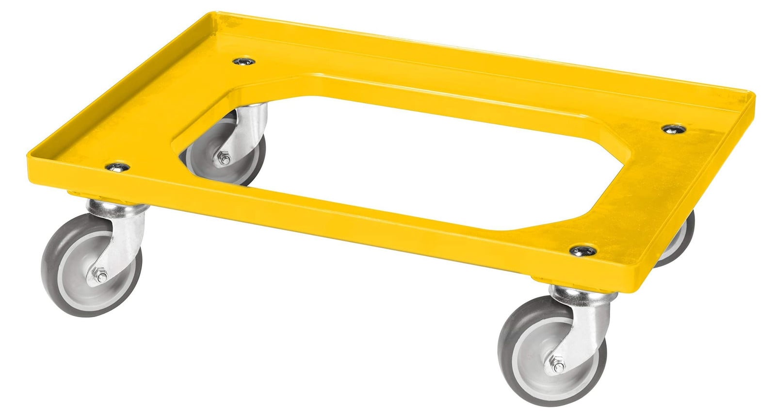 Merkloze transporttrolley voor kratten met 4 wielen
