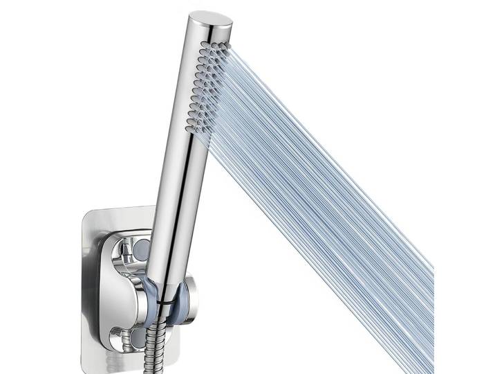 Handbrause Komplett aus Metall Chrom Hochdruck Rund Einfache Installation