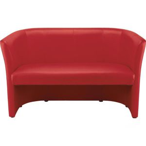 Nowy-Styl Sofa CLUB DUO, 2-Sitzer, Kunstleder, rot