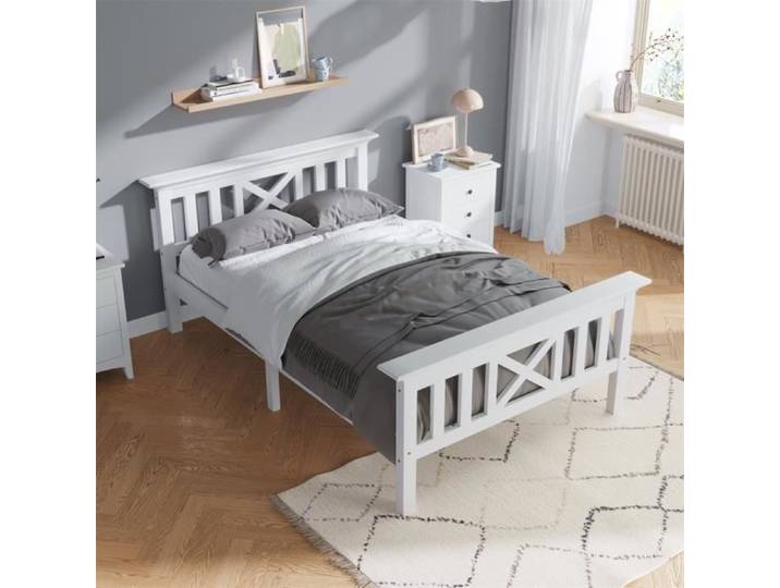 Lit Enfant DRIPEX - 90 x 200 cm - Lit Simple avec sommier à lattes - Blanc