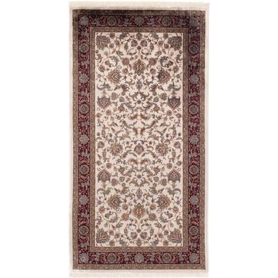 Teppich OCI DIE TEPPICHMARKE "SILK LINE ALLOVER", rot (rot, creme), B:240cm H:5mm L:290cm, Modal, Teppiche, Teppich, Kurzflor,Seide, hochwertig, Wohnzimmer