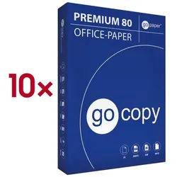 go paper 10x Multifunktionspapier »GO COPY PREMIUM« 5000 Blatt gesamt weiß