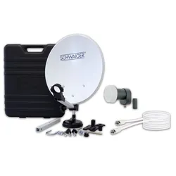 Schwaiger Camping Satellitenanlage Stahl Hellgrau 35 cm