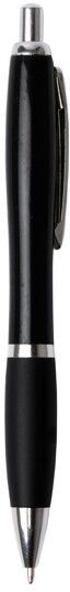 Stylo personnalisé en ABS avec bouton-poussoir Merlin noir BLUE INK
