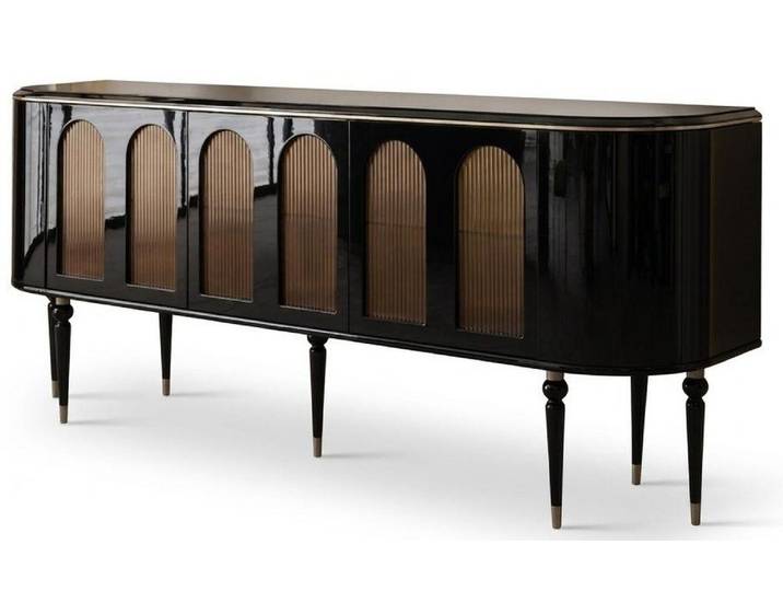 JVmoebel Sideboard Schwarze moderne Kommode luxuriöses Design-Sideboard Buffet, Made in Europa