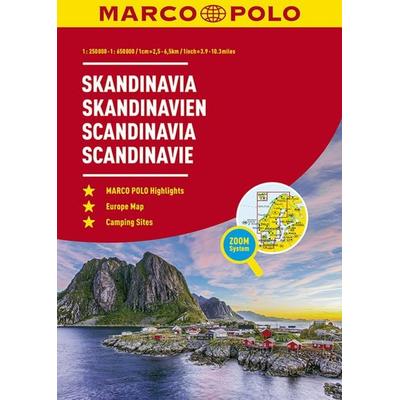 MARCO POLO Reiseatlas Skandinavien 1:250.000 / 1:650.000, Gebundene Ausgabe von Marco Polo Verlag, MairDuMont, 978-3-8297-3737-1