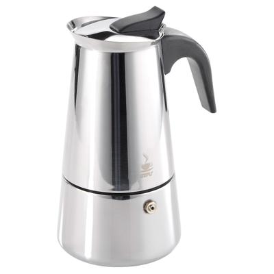 Espressokocher GEFU "Emilio", silber (silberfarben), 6, Kaffeemaschinen, für alle Herdarten