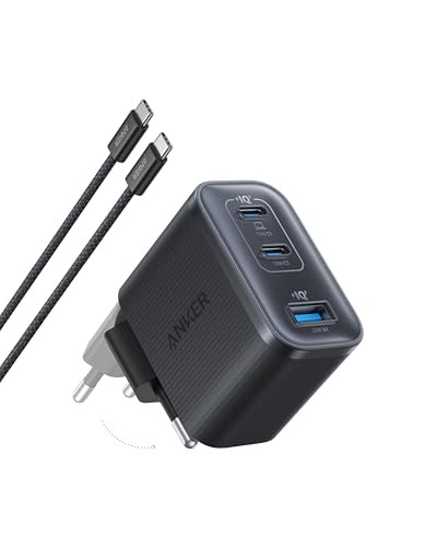 Anker Nano 70W USB-C wandlader, 3-poorts snellader, zwart