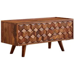 TV-Kommode `Oasis`, Sheesham-Massivholz, bis 50-Zoll, Kabeldurchlass, Langlebig. 92x35x44 cm | Kadima Design