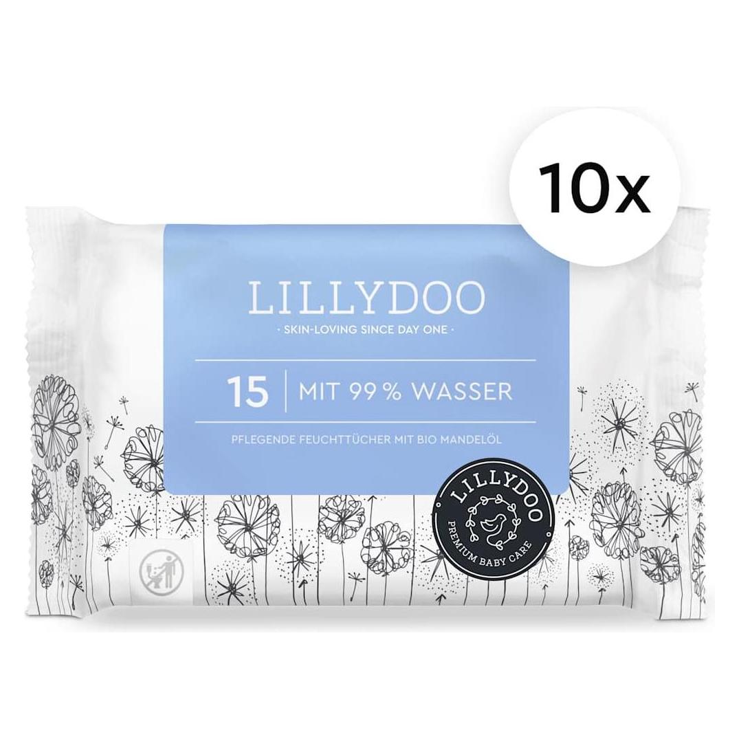 Lillydoo Feuchttücher 99 % Wasser (10x15 St), 150 St (10 x 15 Stk.) (57486421)