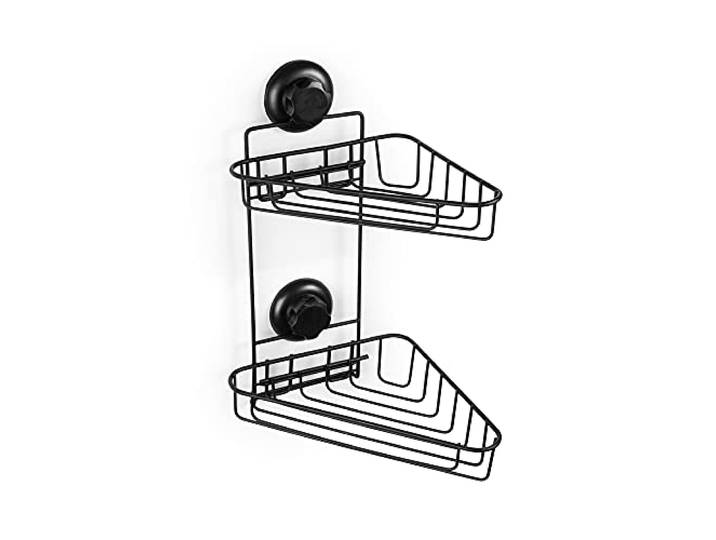 Compactor BESTLOCK BLACK Doppel-Eckregale - XL, Rost- und Wasserdicht, Einfache Installation ohne Bohren, Schwarz