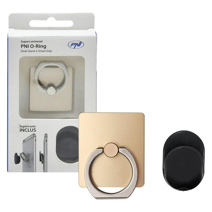 PNI Universelle Halterung O-Ring, Schreibtischständer und Smart Grip, Champagner, inklusive Autohalt (43699476)