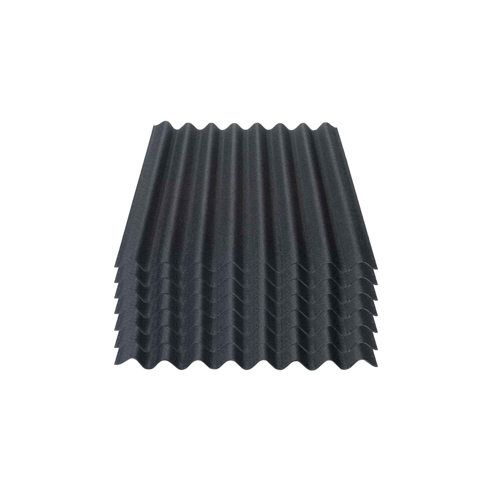 7er Pack Onduline® Easyline® Platte intensiv schwarz 1000 x 760 x 2,6 mm Profil 95/38