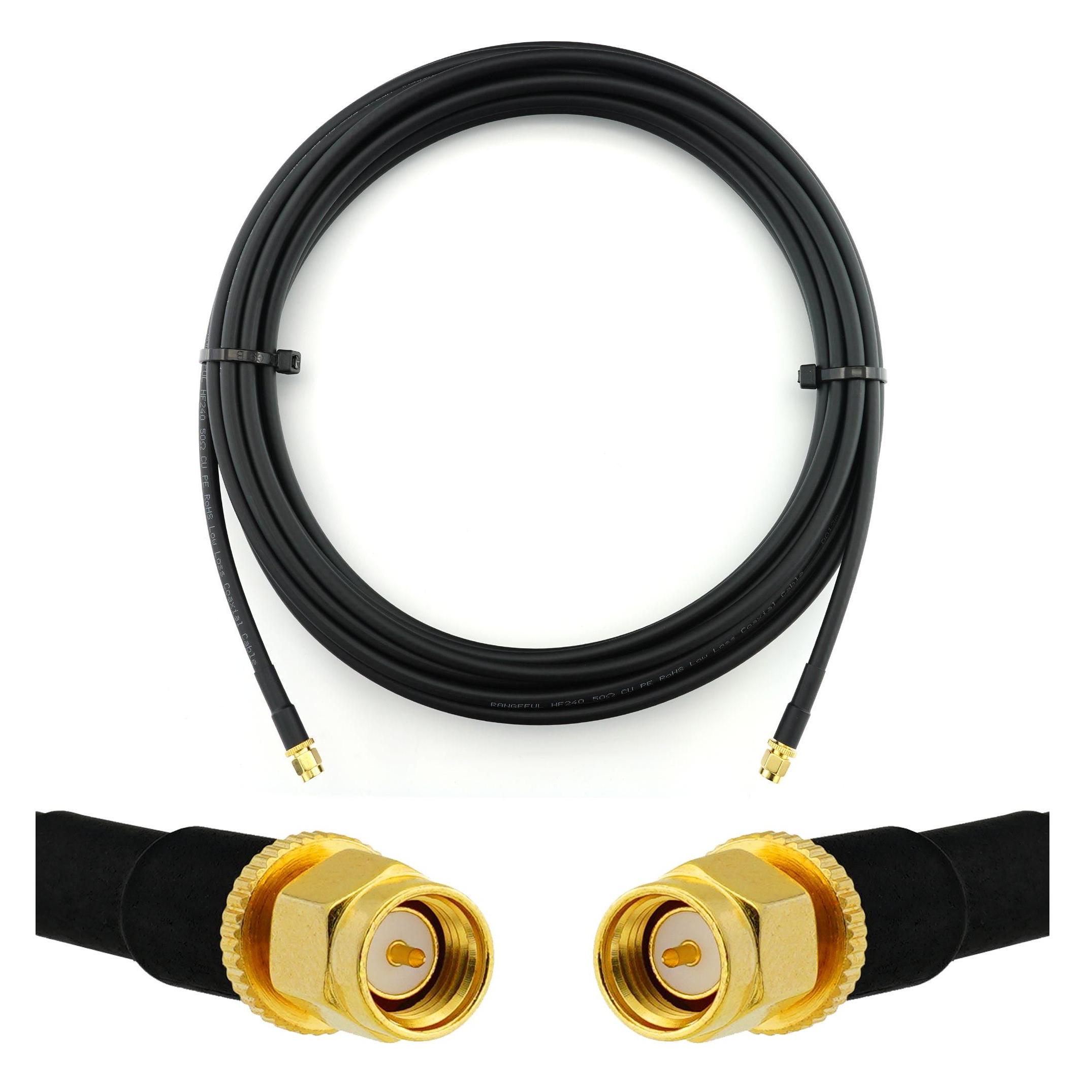 Rangeful SMA Male to SMA Male 15m Coaxial Cable??? HF240 (LMR240 equivalent) HF240-SM-SM-15 (Antennenkabel) (HF240-SM-SM-15)