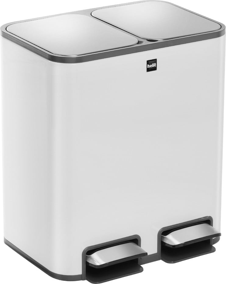 Helit The Classy Afvalbak 2x 12 l Wit H2405005