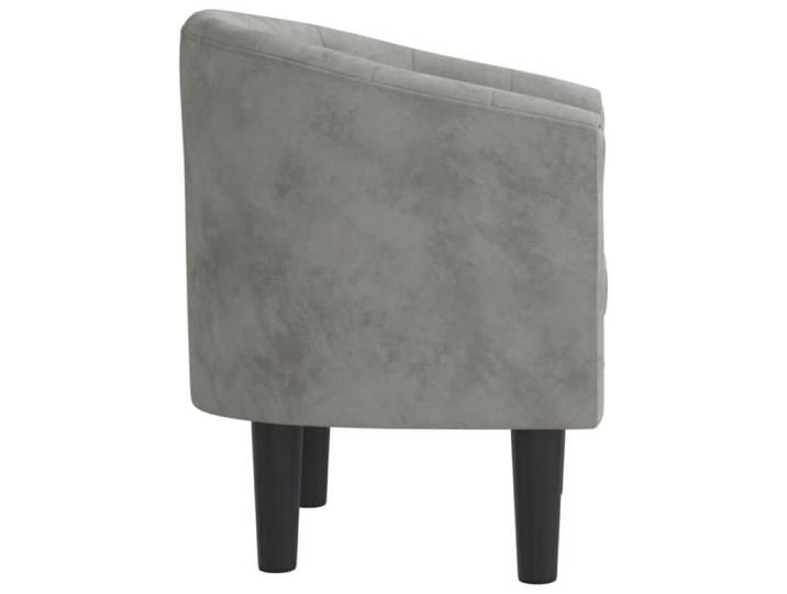 Gris CHAISE/FAUTEUIL - SARAZYJ - 70x56x68cm - Chaise cabriolet - gris clair - velours Hot99535677