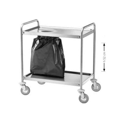 Fimar Edelstahl-Service-Wagen - 2 Edelstahl-Etagen - Abmessungen 90x60x94(h) cm - Räder ø125 mm