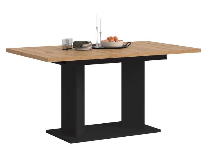 Esstisch Gustav ausziehbar Artisan Eiche / schwarz B:150 cm