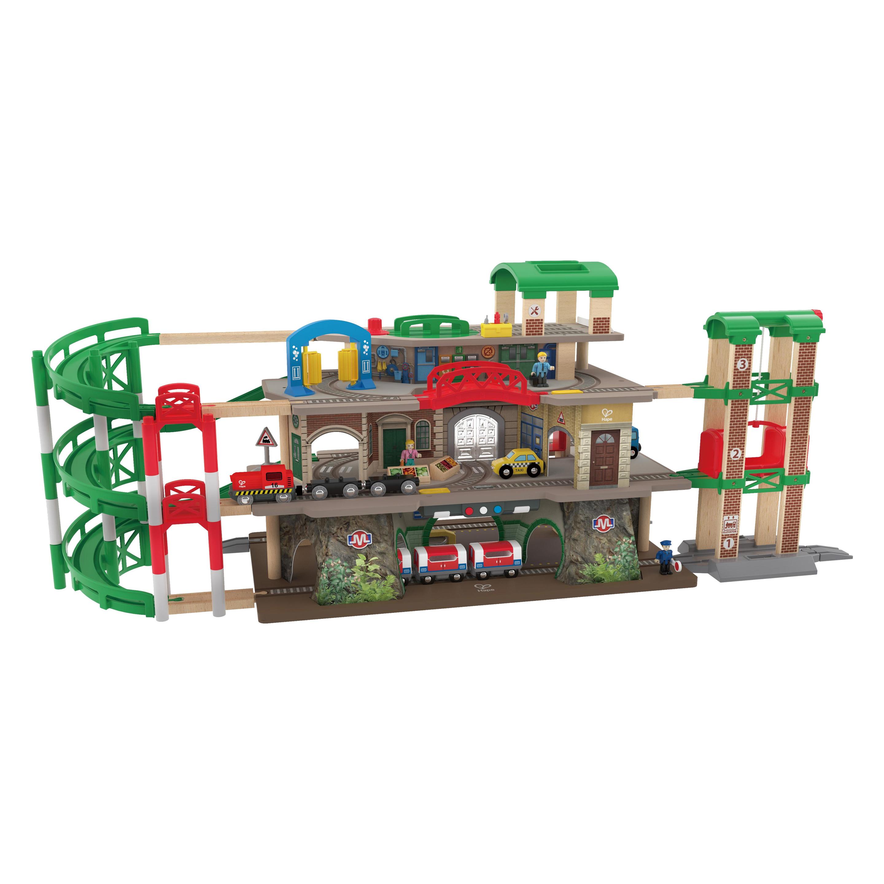 Hape Multi-Level Railway City Set (E3883A)