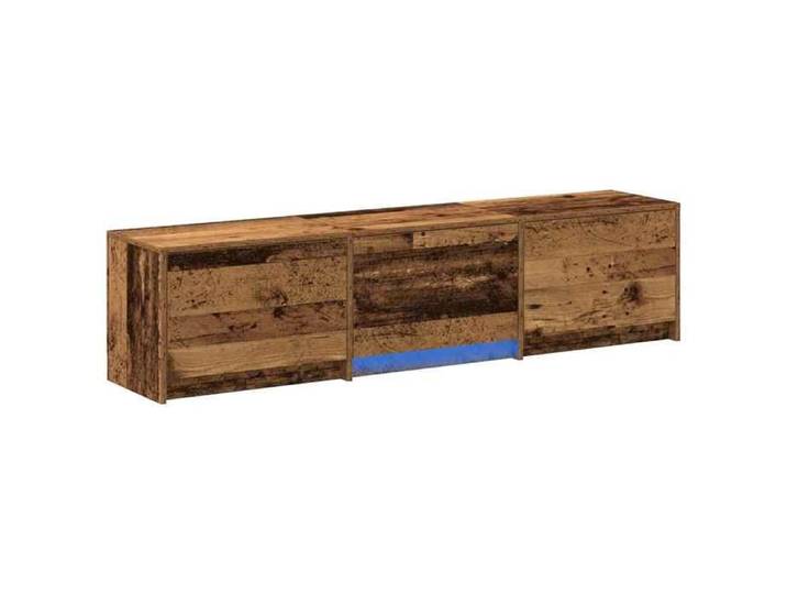 NOUVEAU Meuble télé - Meuble TV - Console TV - avec LED avec bandes LED - Bois ancien - 165x34x40cm 95402