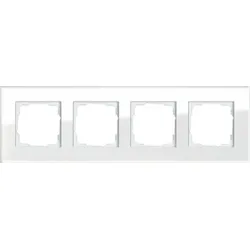 Gira Abdeckrahmen 4-fach weissglas 021412