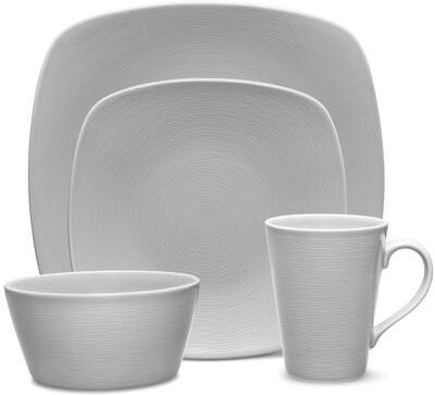 Noritake Colorscapes Swirl 4-Piece Square Place Setting, Service for 1