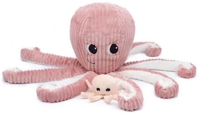 Les Déglingos Peluche Les Ptipotos : Pieuvre Filou maman et son bébé rose